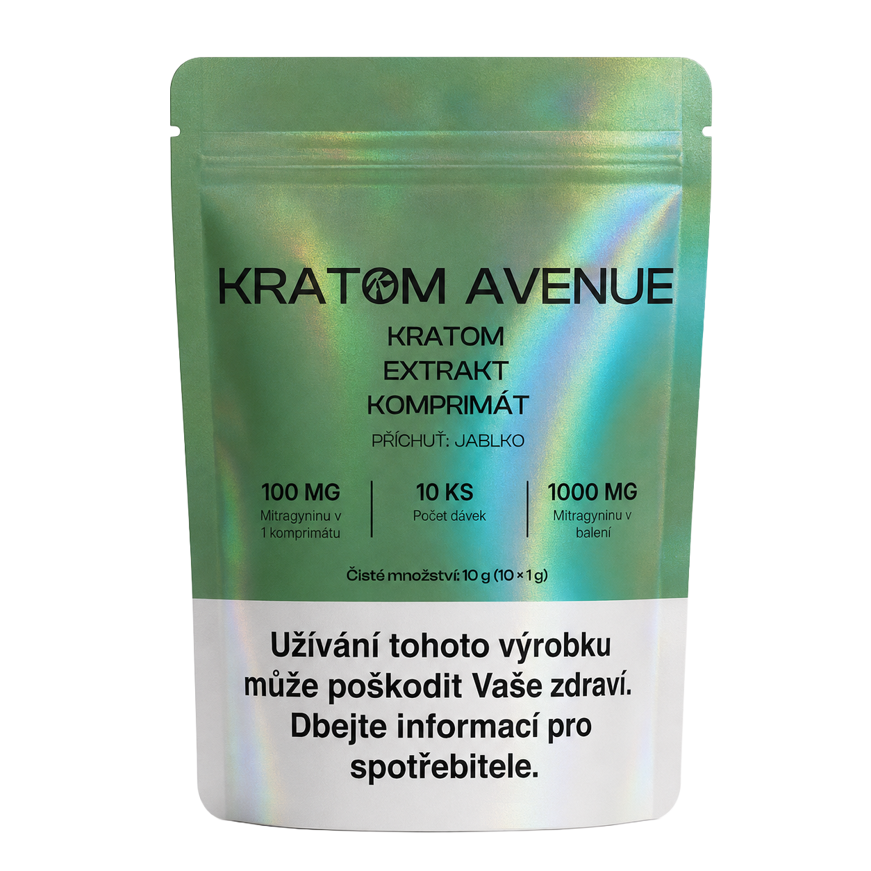 Kratom Avenue — Kratom extrakt komprimát 10 ks — Jablko